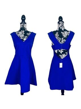NWT Felicity and Coco blue fit and flare open back Bianca dress size large